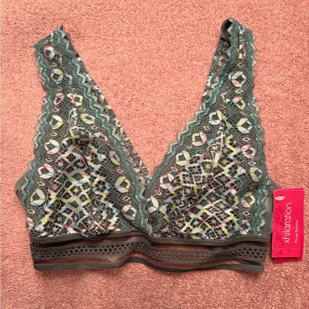 Xhilaration women’s plunge bralette-iron gray